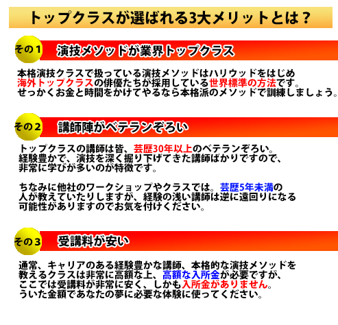 トップクラスの演劇ワークショップや演技クラスが選ばれる理由